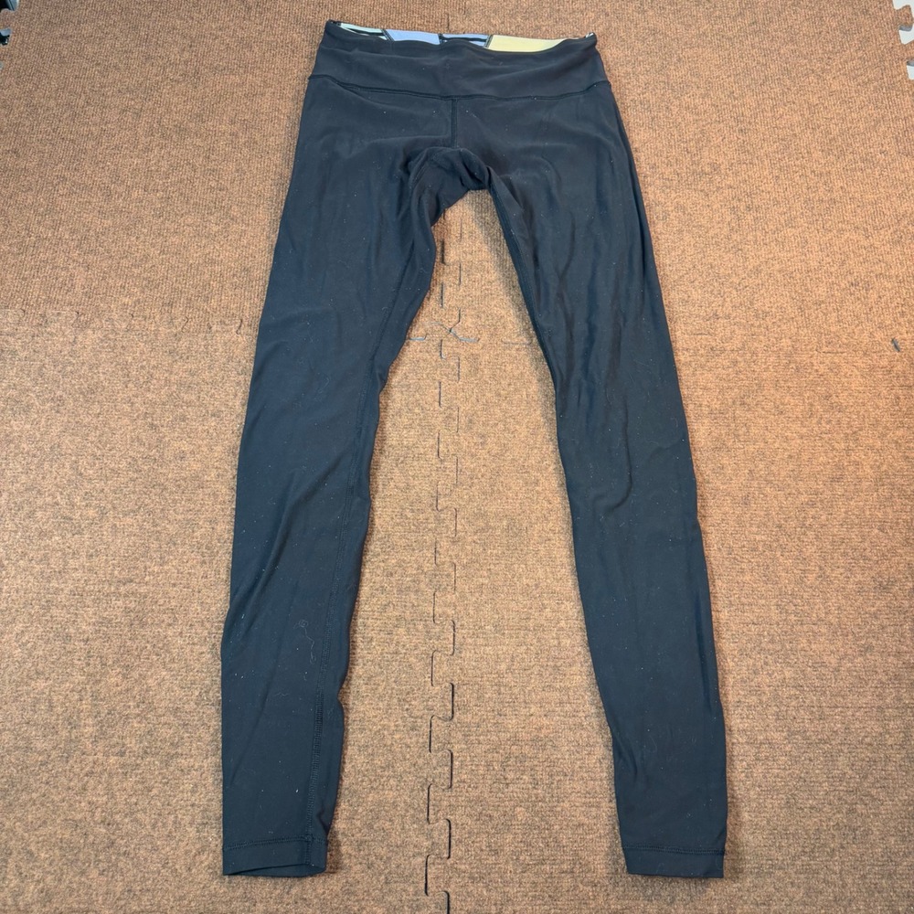 A+ gym Lululemon Wunder Under Leggings Womens 8 Black Full Length Yoga Pants